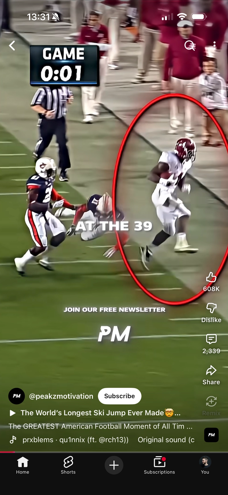 YouTube video example